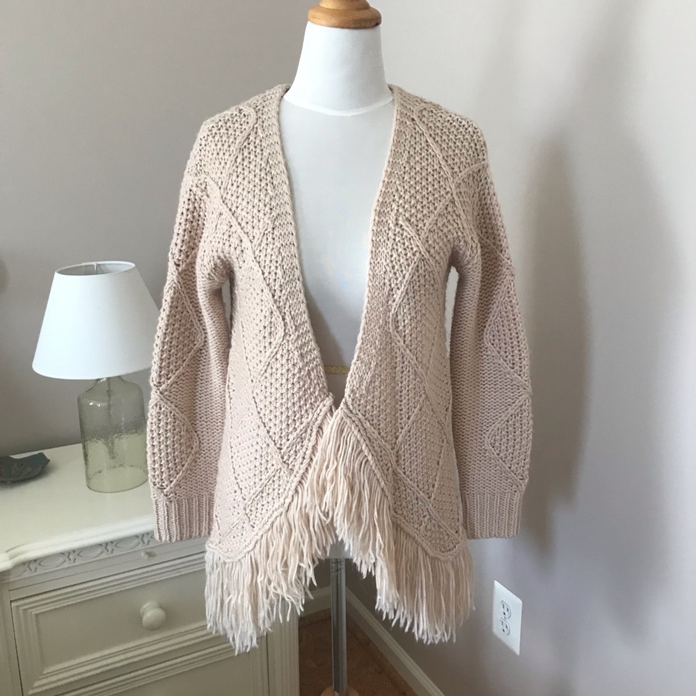 COTTON EMPORIUM SWEATER WITH FRINGE